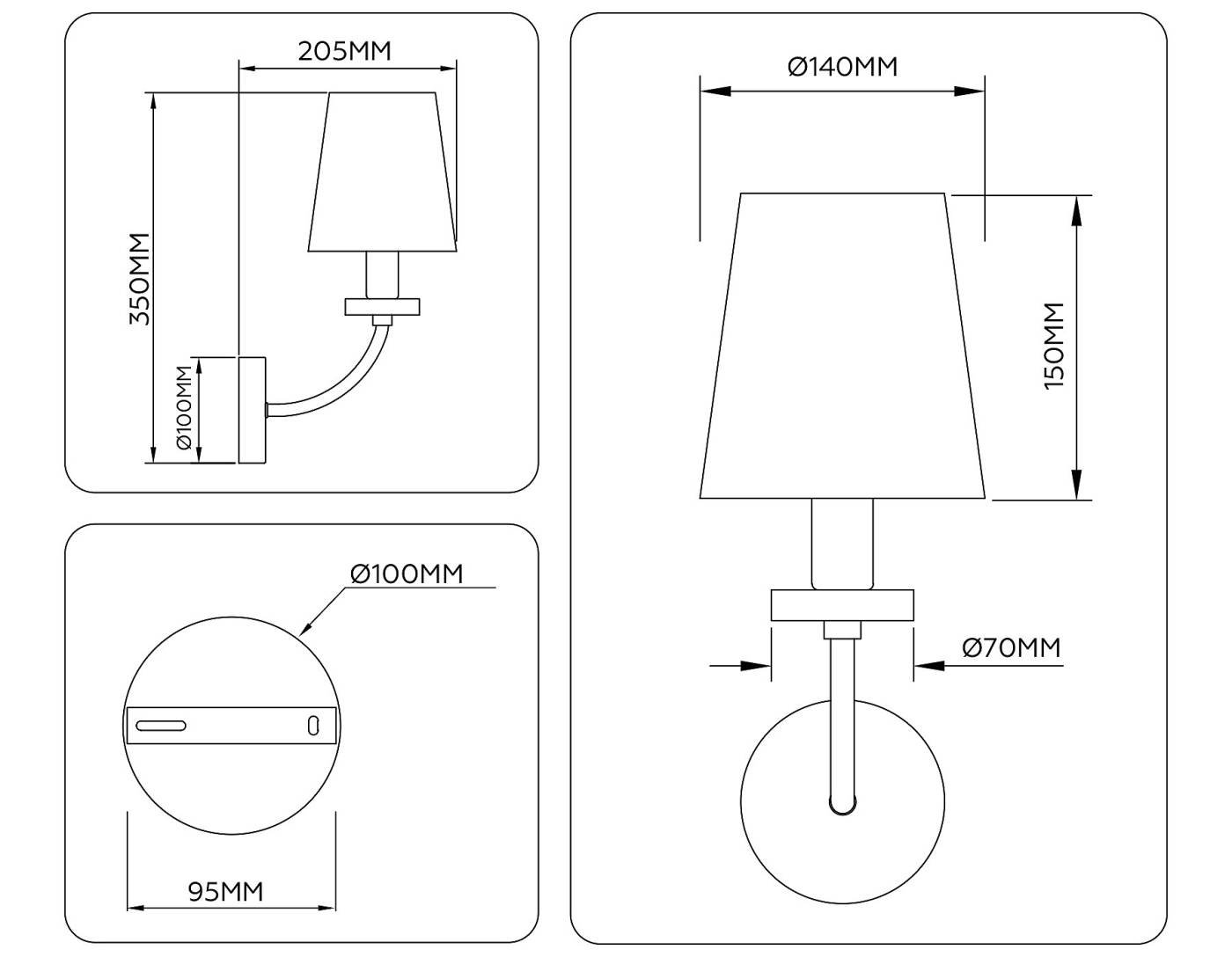 Настенное бра Ambrella Ceramo Classic LH75359