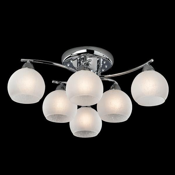 70208/6 хром/белый Потолочная люстра Eurosvet 70208 70208/6 хром/белый