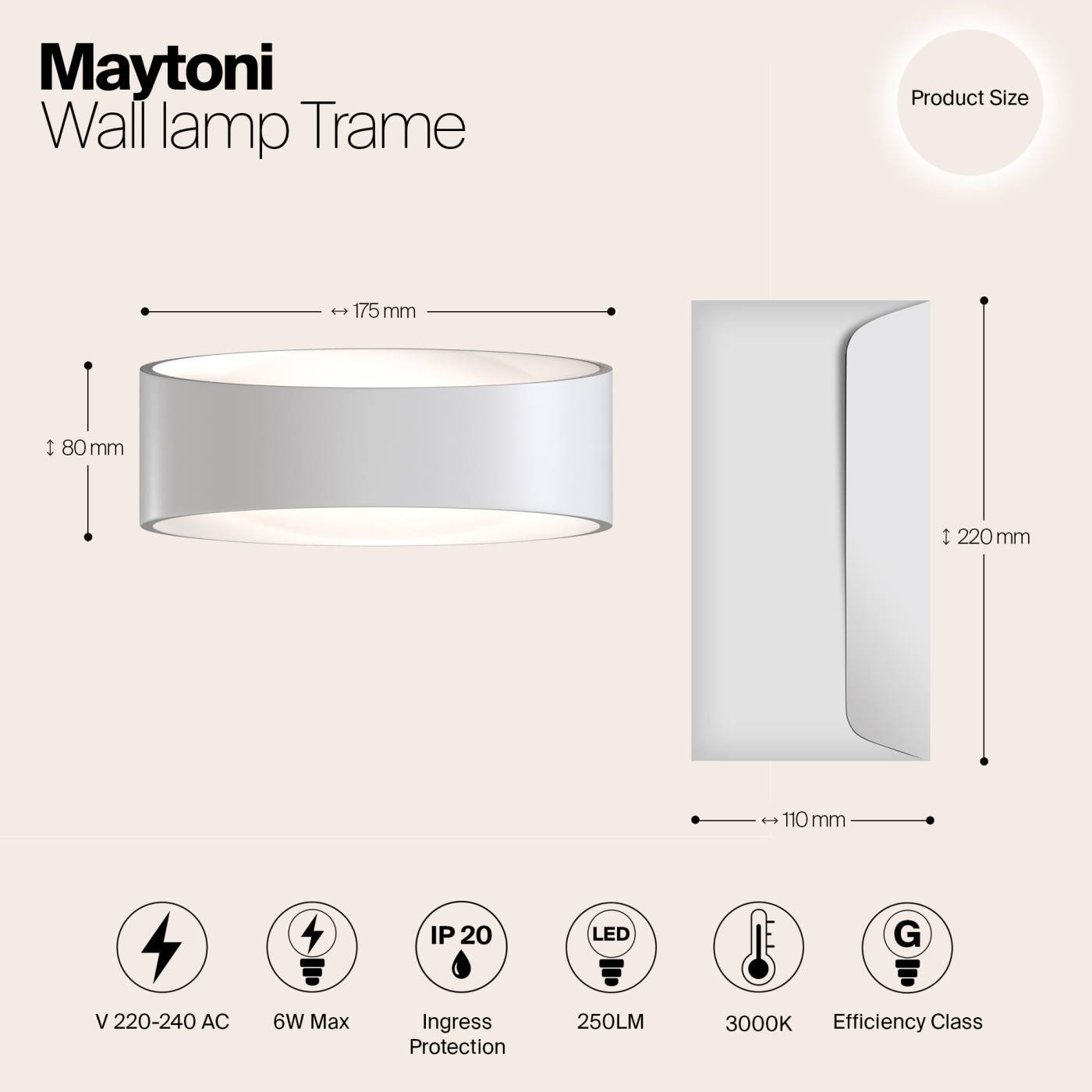 Настенное бра Maytoni Trame C806WL-L5W