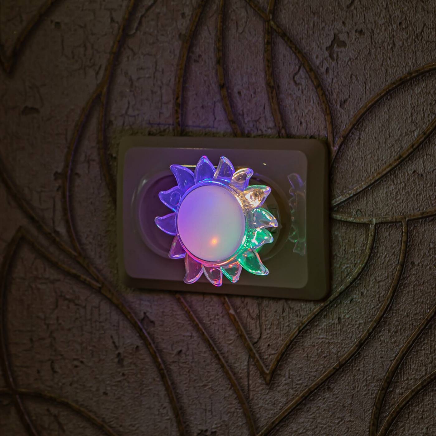 Детский ночник Uniel DTL-308-Подсолнух/RGB/4LED/0,5W