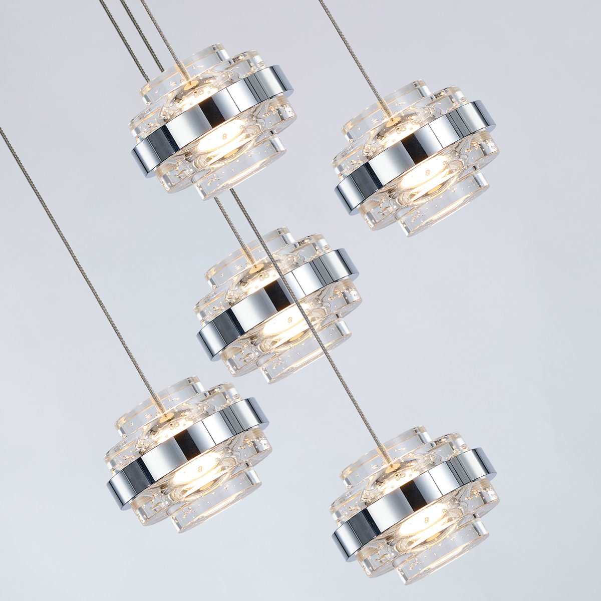 Светильник подвесной Delight Collection Indiana MD22030002-5A chrome/clear