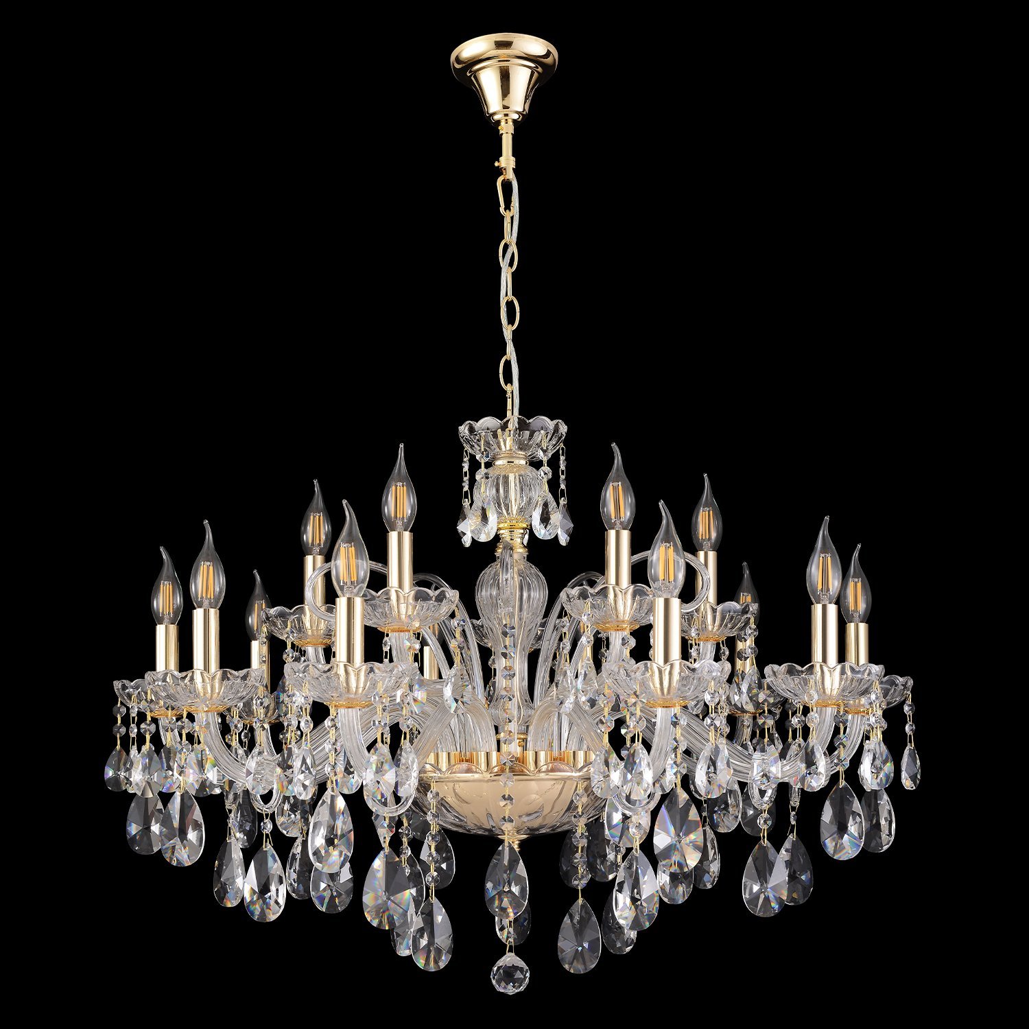 MONICA SP10+5 GOLD Подвесная люстра Crystal Lux Monica MONICA SP10+5 GOLD