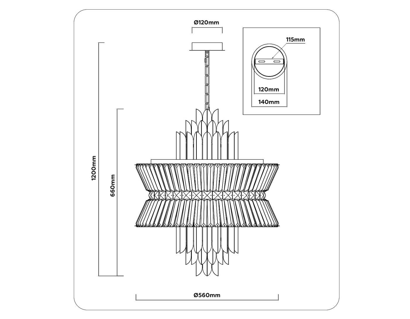 Подвесная люстра Ambrella Crystal LH41020