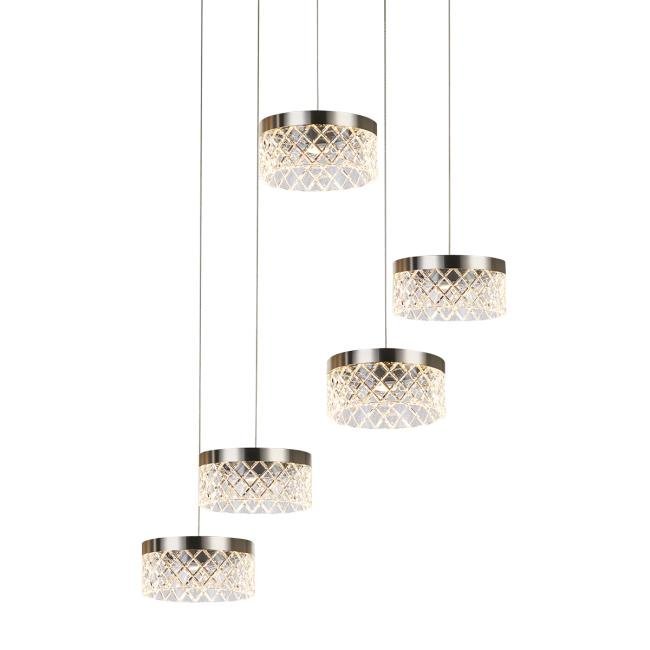 Светильник подвесной Delight Collection Diamond cut MD21020075-5A satin nickel