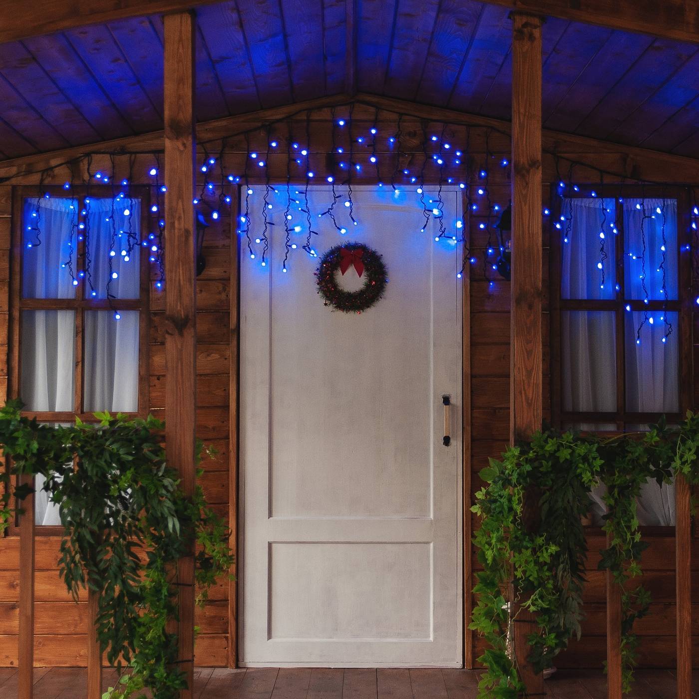 Бахрома светодиодная с эффектом мерцания, 3м Uniel ULD-B3010-200/TBK BLUE IP67