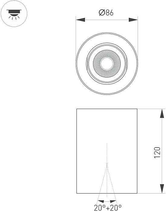 Накладной светильник Arlight Focus 054872