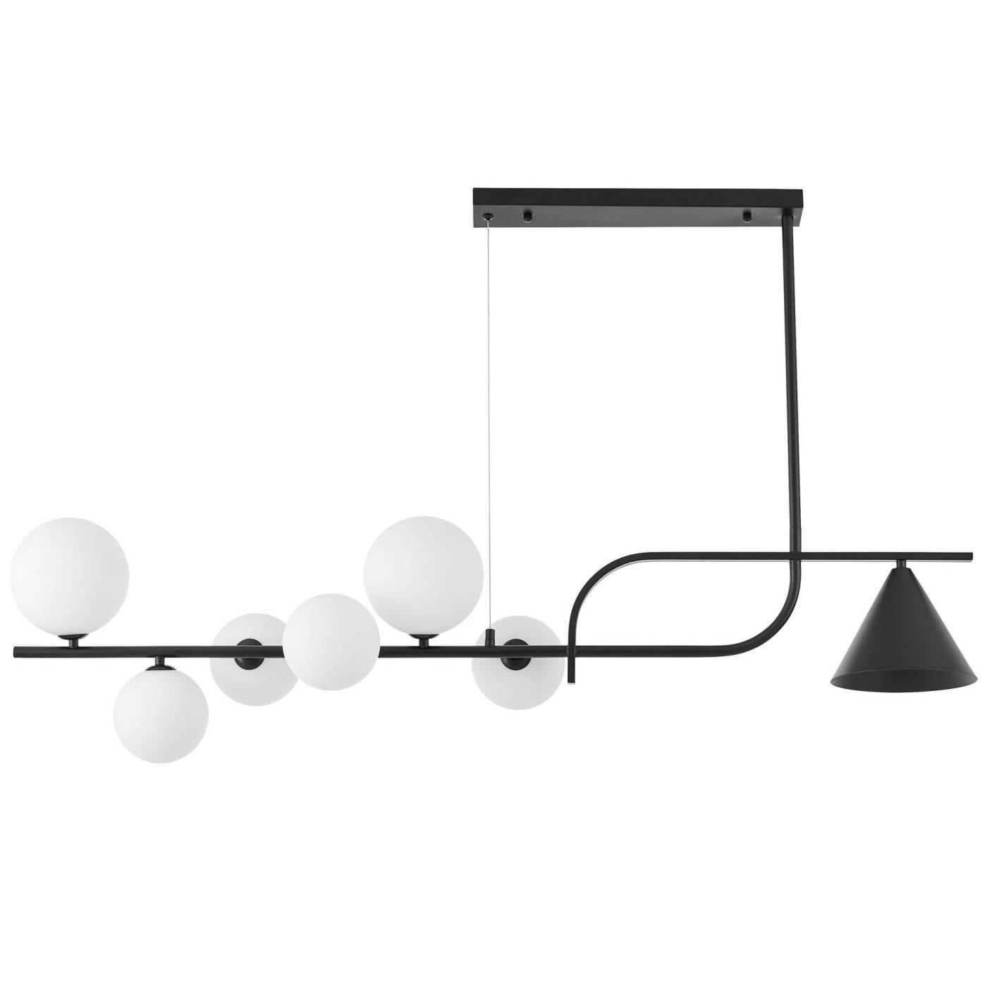 Светильник подвесной Lumina Deco Amadeo LDP 7036-7 BK+WT