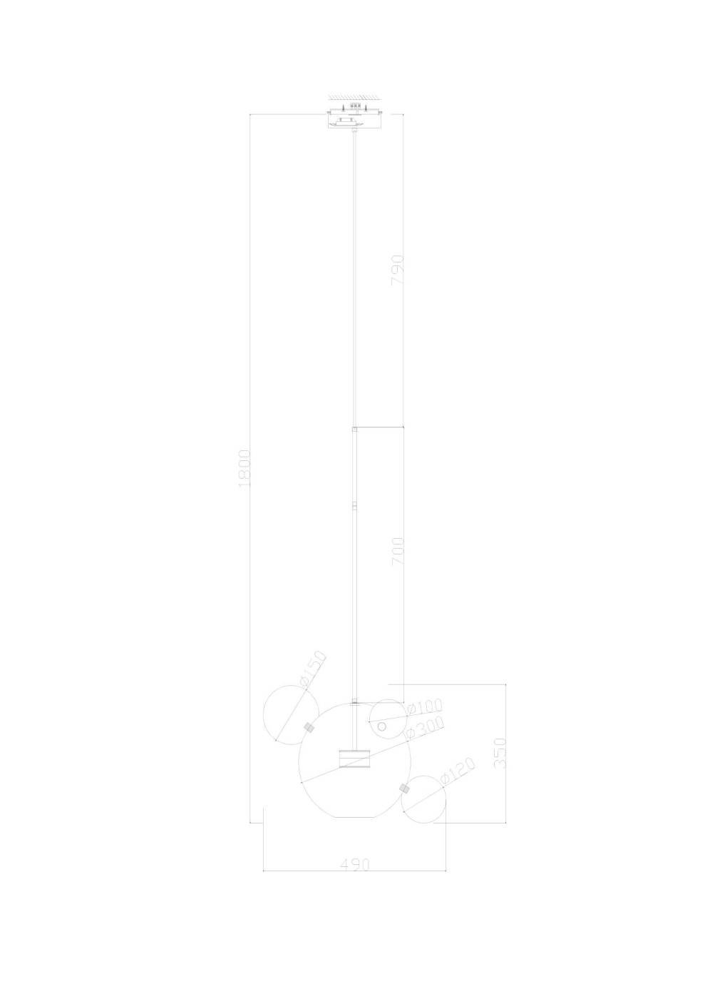 FR5128PL-L10BS1 Светильник подвесной Freya Amoris FR5128PL-L10BS1