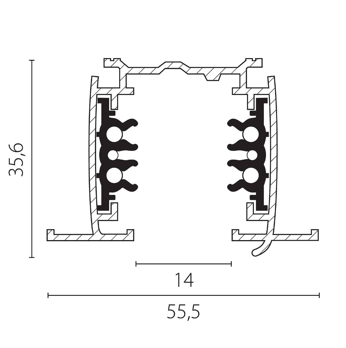 503038-R-DALI Шинопровод Lightstar Quattro-Dali 503038-R-DALI