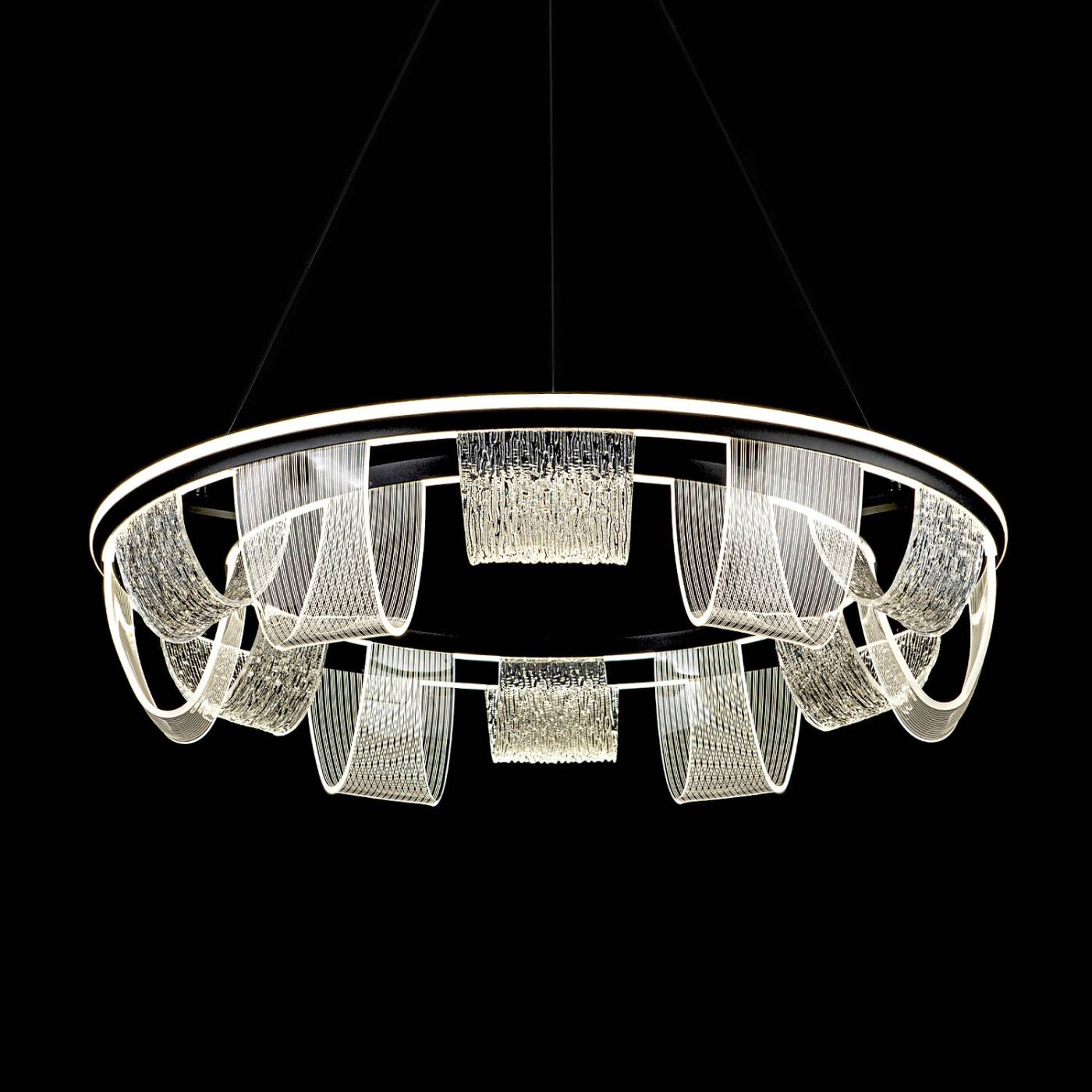 L7706-800 BK Подвесная люстра L LED4U L7706-800 BK
