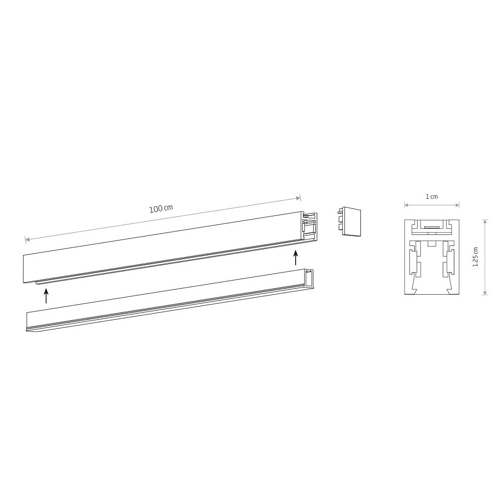 Шинопровод для магнитных треков Nowodvorski Nano 11724