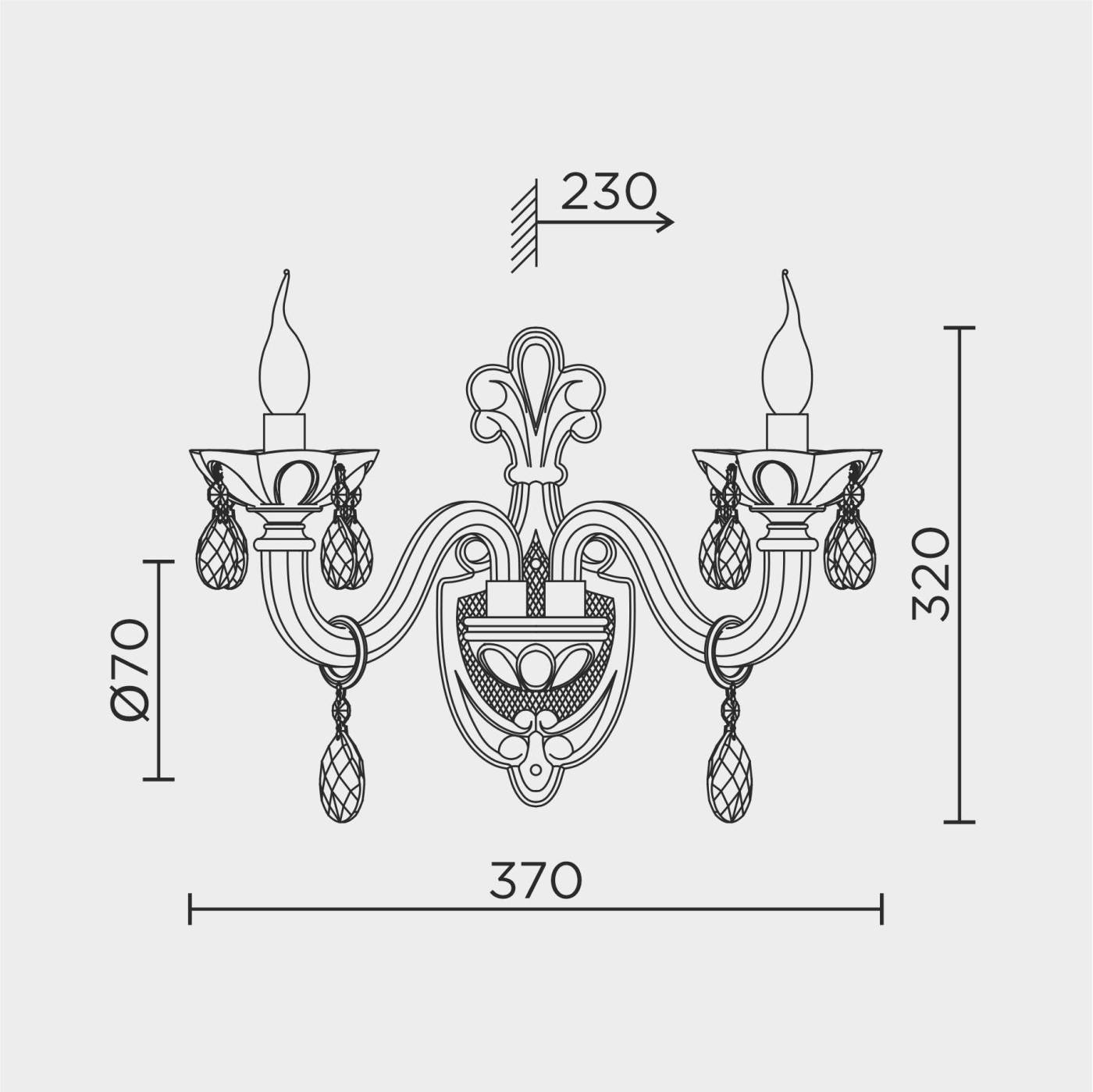 ML.7148.02P Бра настенное ML Modelux ML.7148.02P