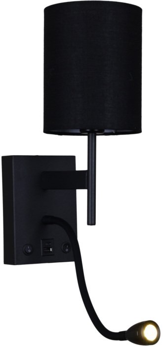 Настенный светильник 86210-9.2-001KT LED3W+E14 BK