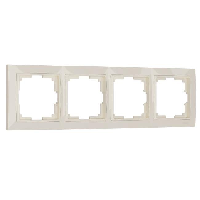 W0042003/ Рамка на 4 поста Snabb basic (слоновая кость) Рамка Werkel W0042003/ Рамка на 4 поста Snabb basic (слоновая кость)