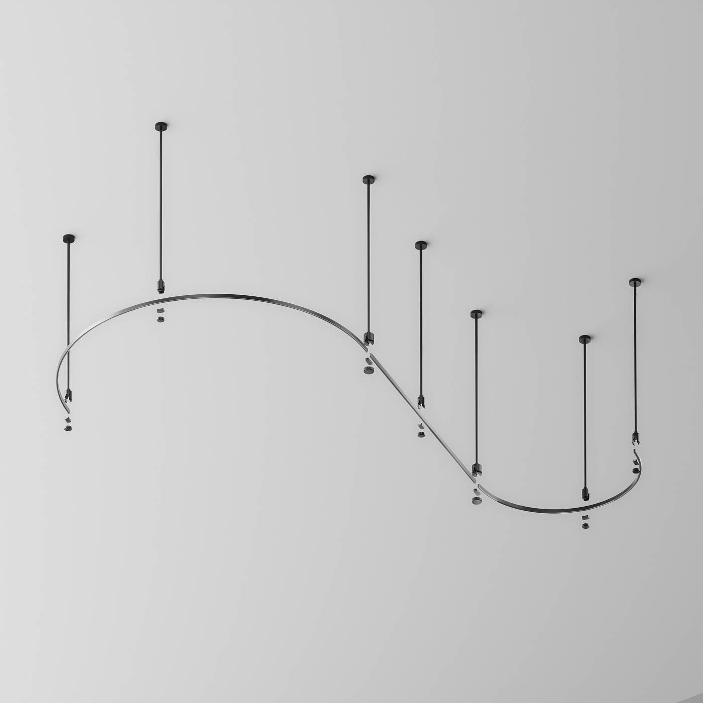 Шинопровод круглый из полукругов 1200мм Maytoni Busbar trunkings Flarity TRX154-2SR-D1200-B