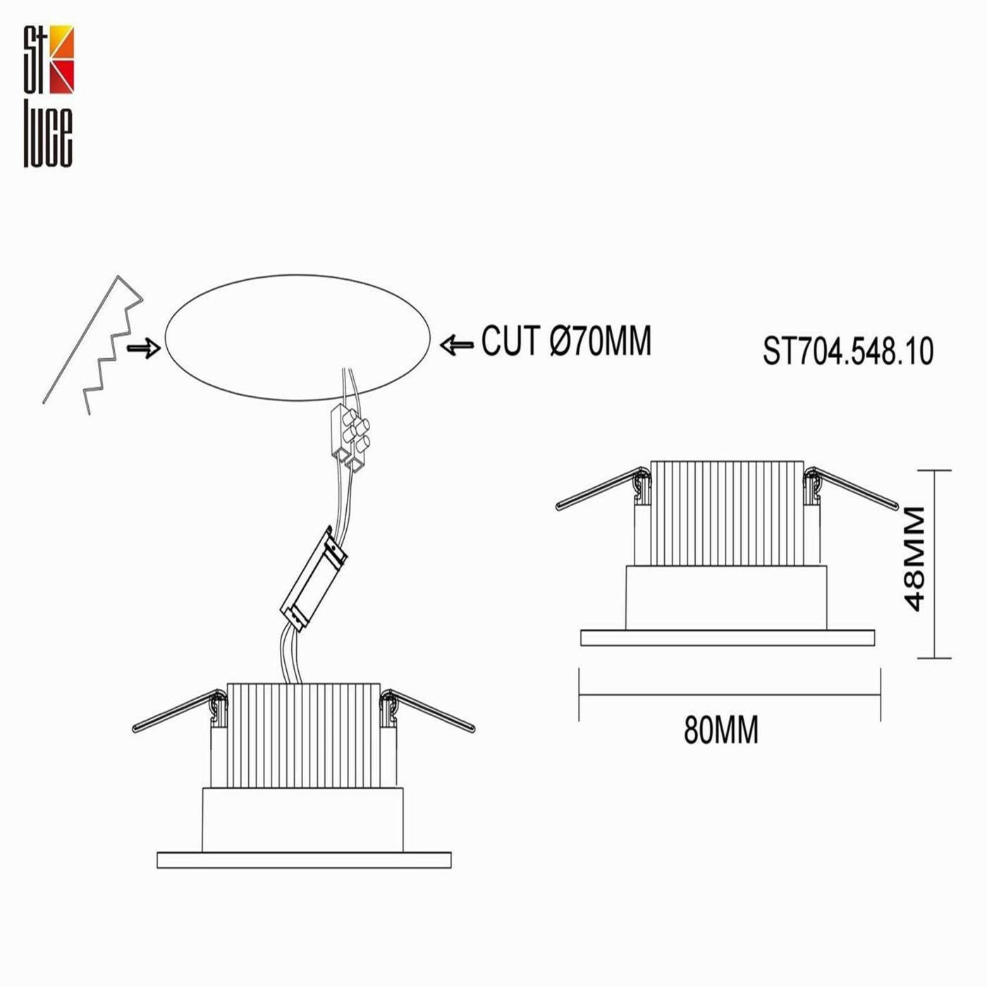 ST704.548.10 Встраиваемый светильник ST Luce ST704 ST704.548.10