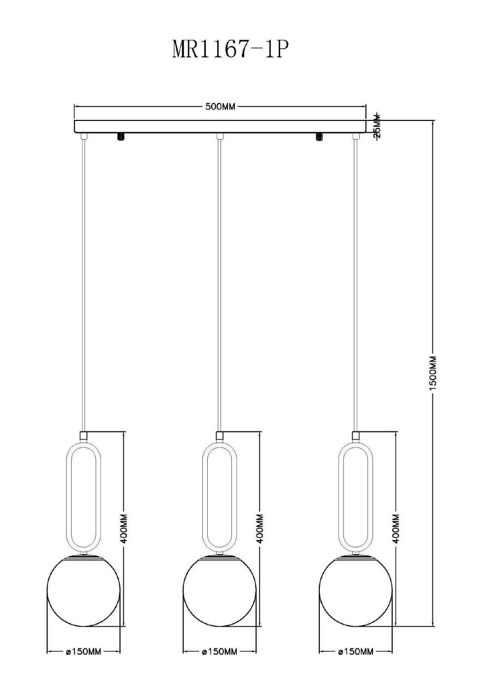 Светильник подвесной MyFar Pierre MR1167-1P