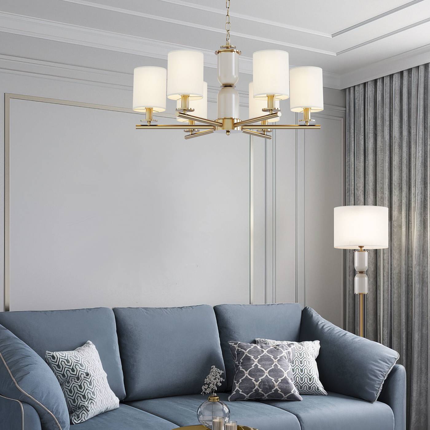 Подвесная люстра Eurosvet Caprera 60146/6 латунь Smart