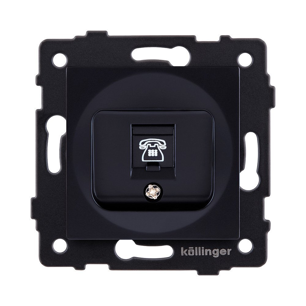 REA-009BK Розетка телефонная RJ11, черный Kollinger REA-009BK для Aspekt, Eleganz, Reflex