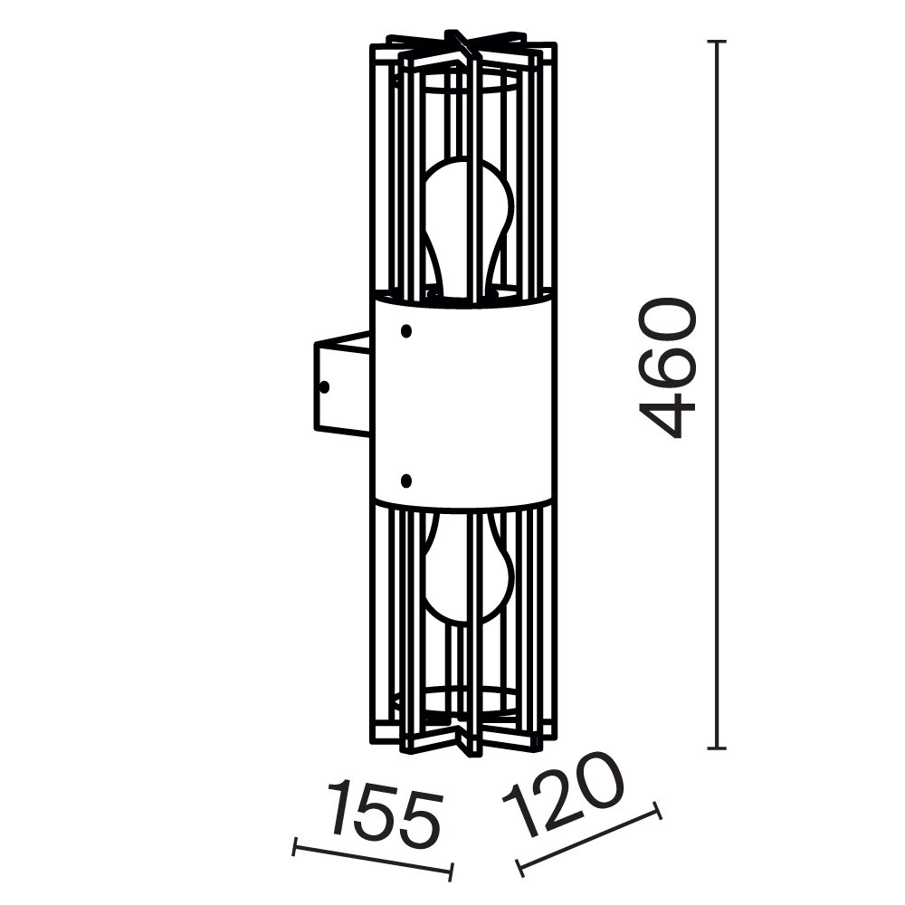 O453WL-02GF Уличный настенный светильник Maytoni Barrel O453WL-02GF