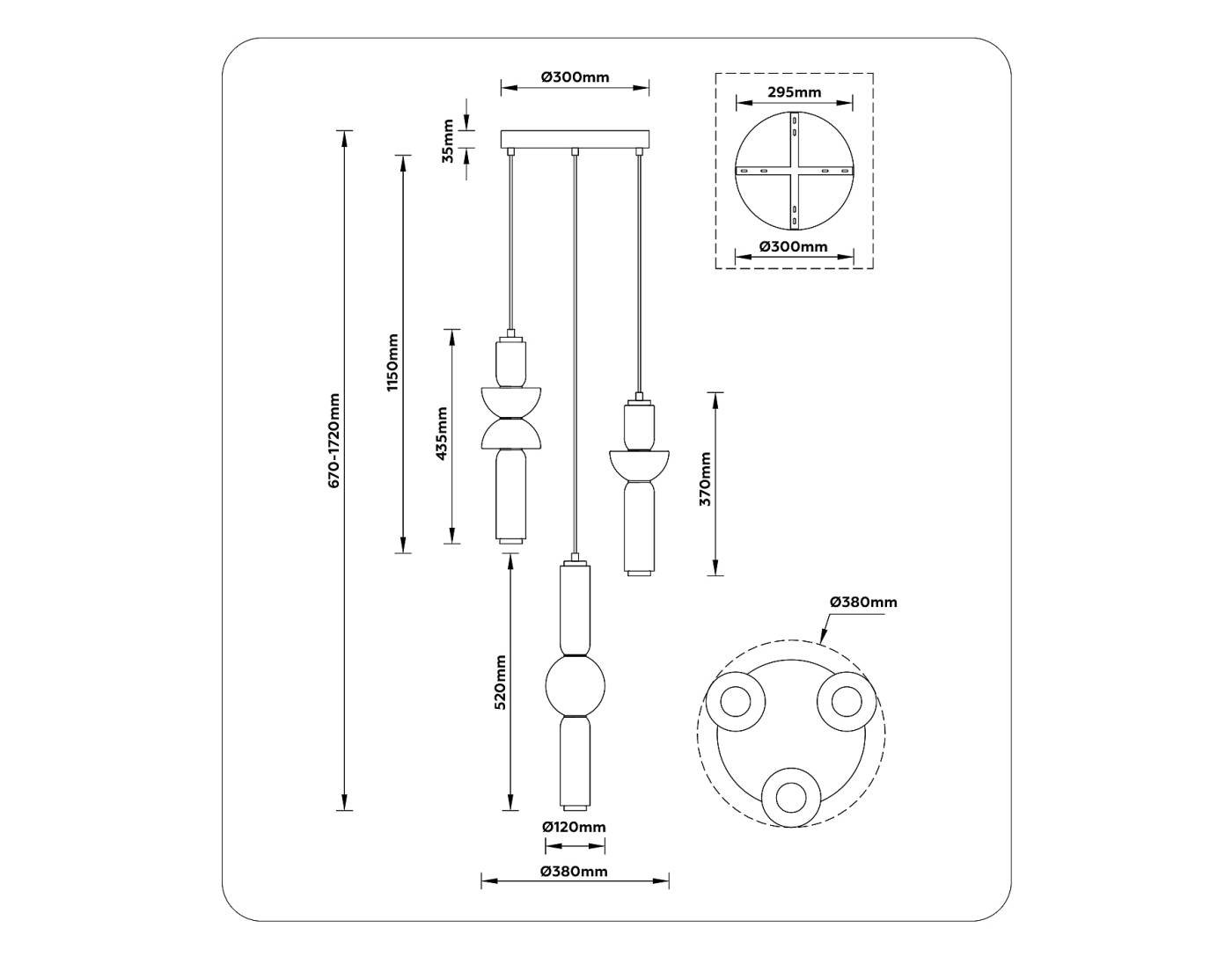 Светильник подвесной Ambrella Modern LH11026