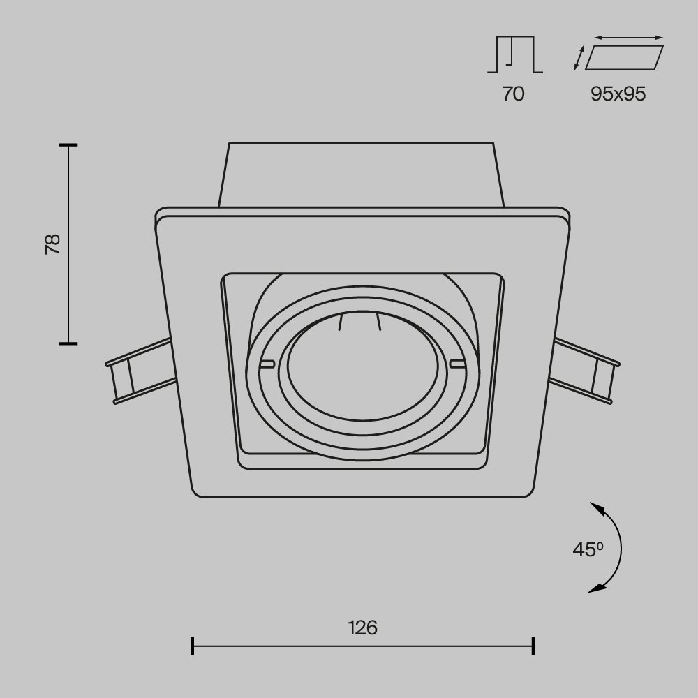 DL008-2-01-B Карданный светильник Maytoni Metal DL008-2-01-B