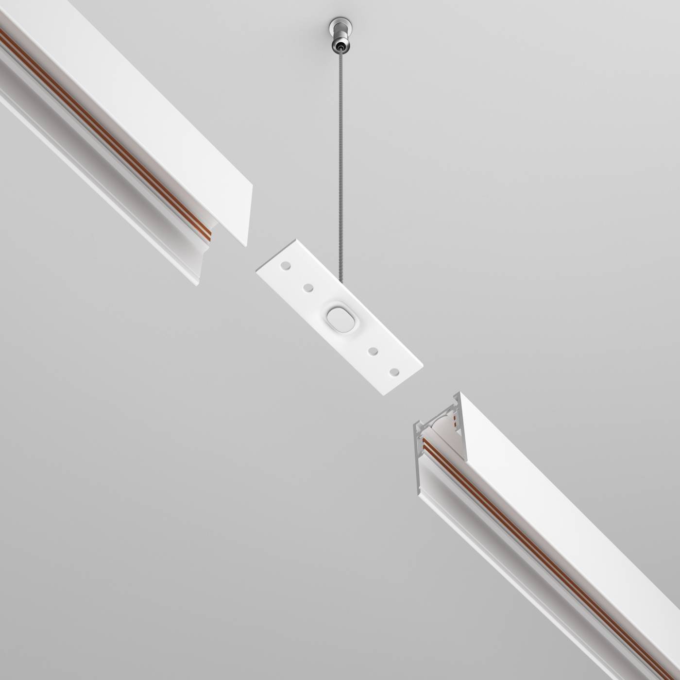 Коннектор прямой Exility накладной белый Maytoni Accessories For Tracks Exility TRA034C-21W