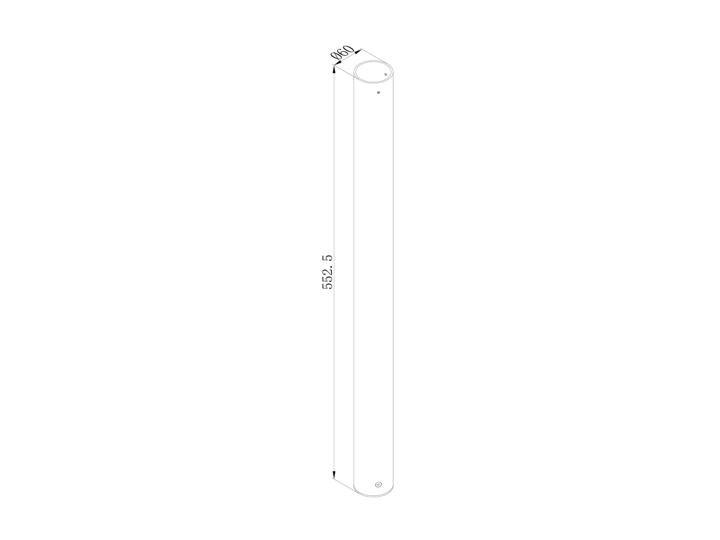 Опора для ландшафтного светильника D60, 550 мм, SWG LUMKER 00-00045672