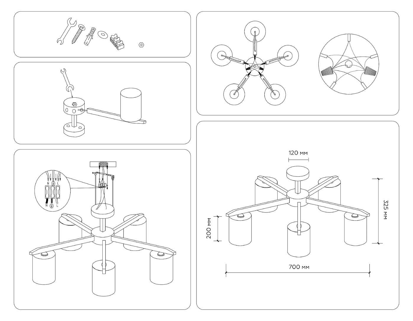 Потолочная люстра Ambrella Loft TR83113