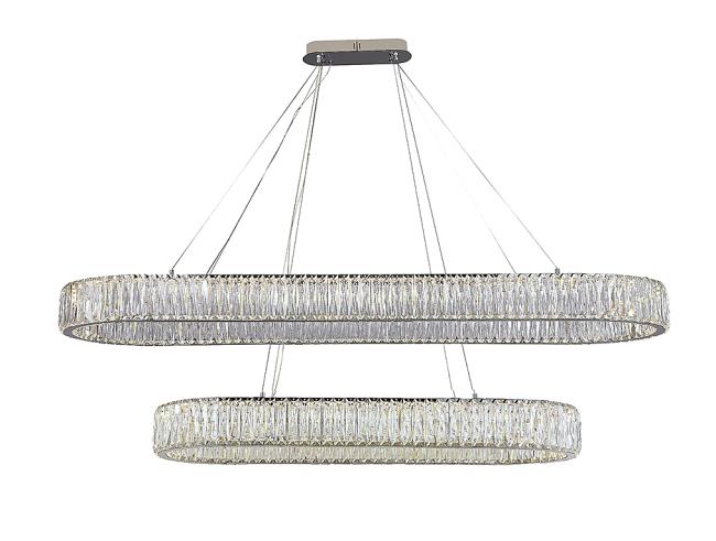 Потолочная чашка Newport Crystal Потолочная чашка 8240 L35*12*H4 90+140 oval chrome