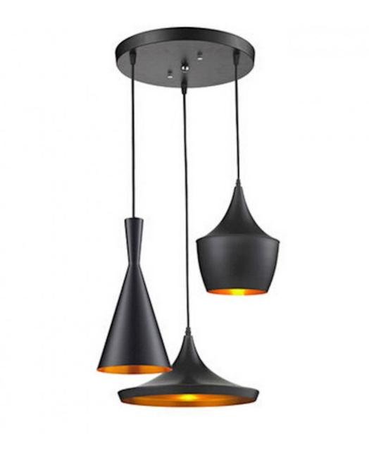 LDP 7712-3 BK Светильник подвесной Lumina Deco Foggi LDP 7712-3 BK