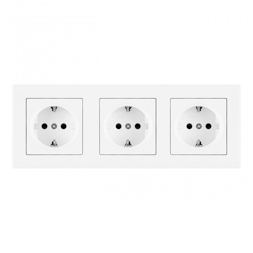 SET06-3-40-1x3 white Розетка Arte Milano Set06-3 SET06-3-40-1x3 white