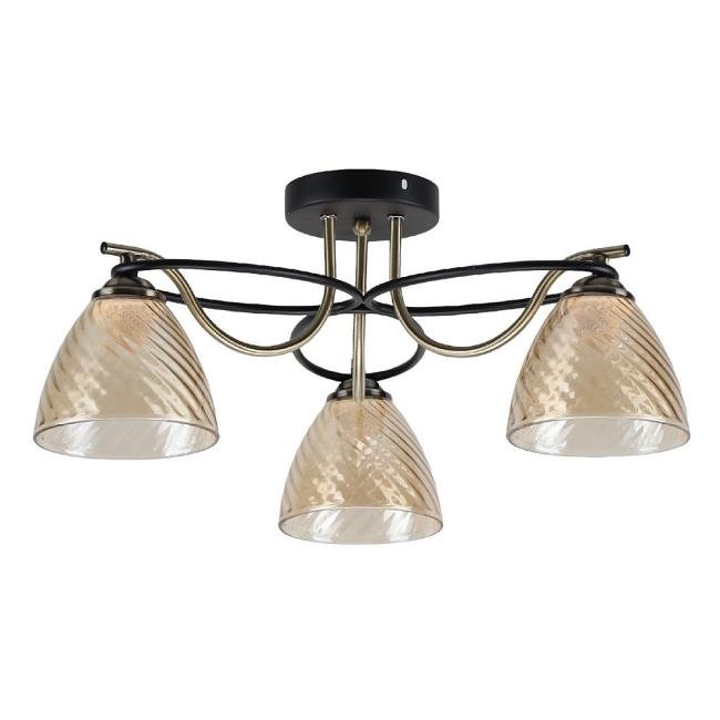 Потолочная люстра ЭкономСвет 13115 13115/3AB+MBK BR