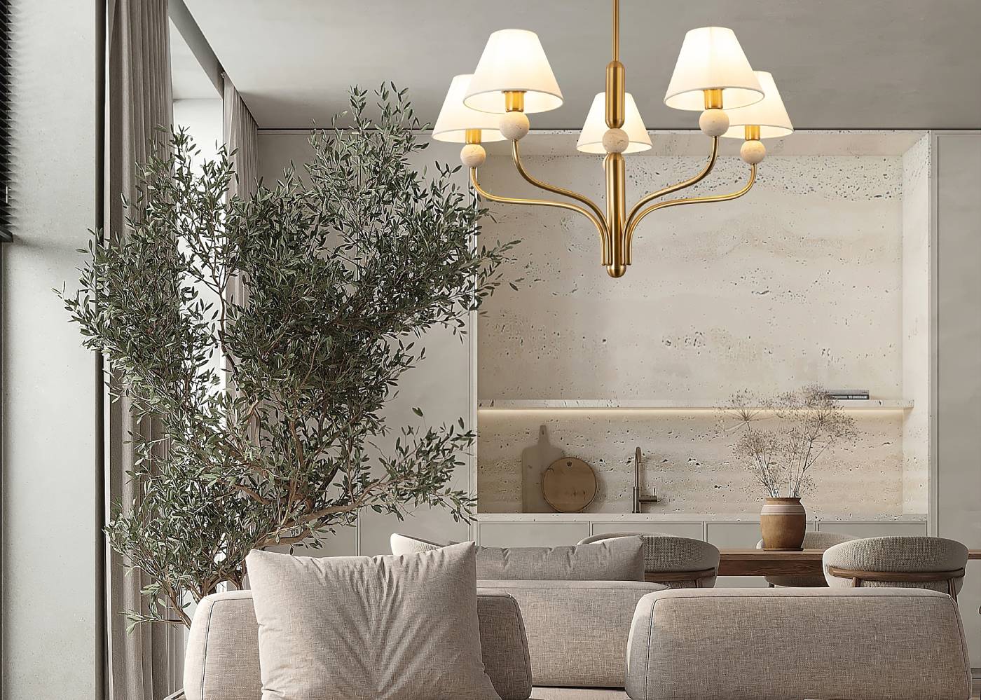 FR2058PL-05BS Люстра на штанге Freya Aurelia FR2058PL-05BS