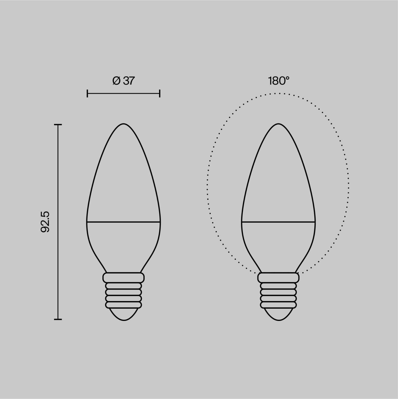 3221 Светодиодная лампочка Candle 5W Voltega 3221