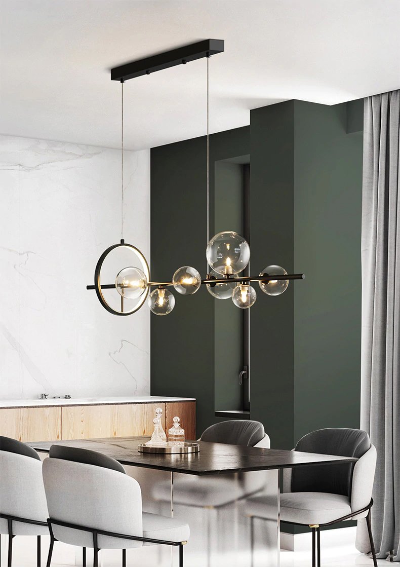 KG1233P-7 black/clear Подвесная люстра Delight Collection Art Deco Bubble KG1233P-7 black/clear