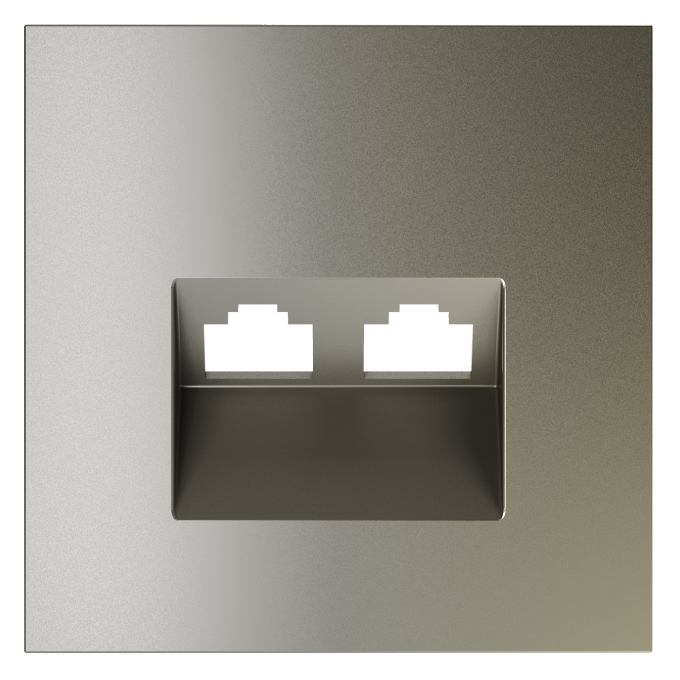 Накладка для розетки компьютерной двойной RJ45+RJ45 кат.6, S70 (шелк)