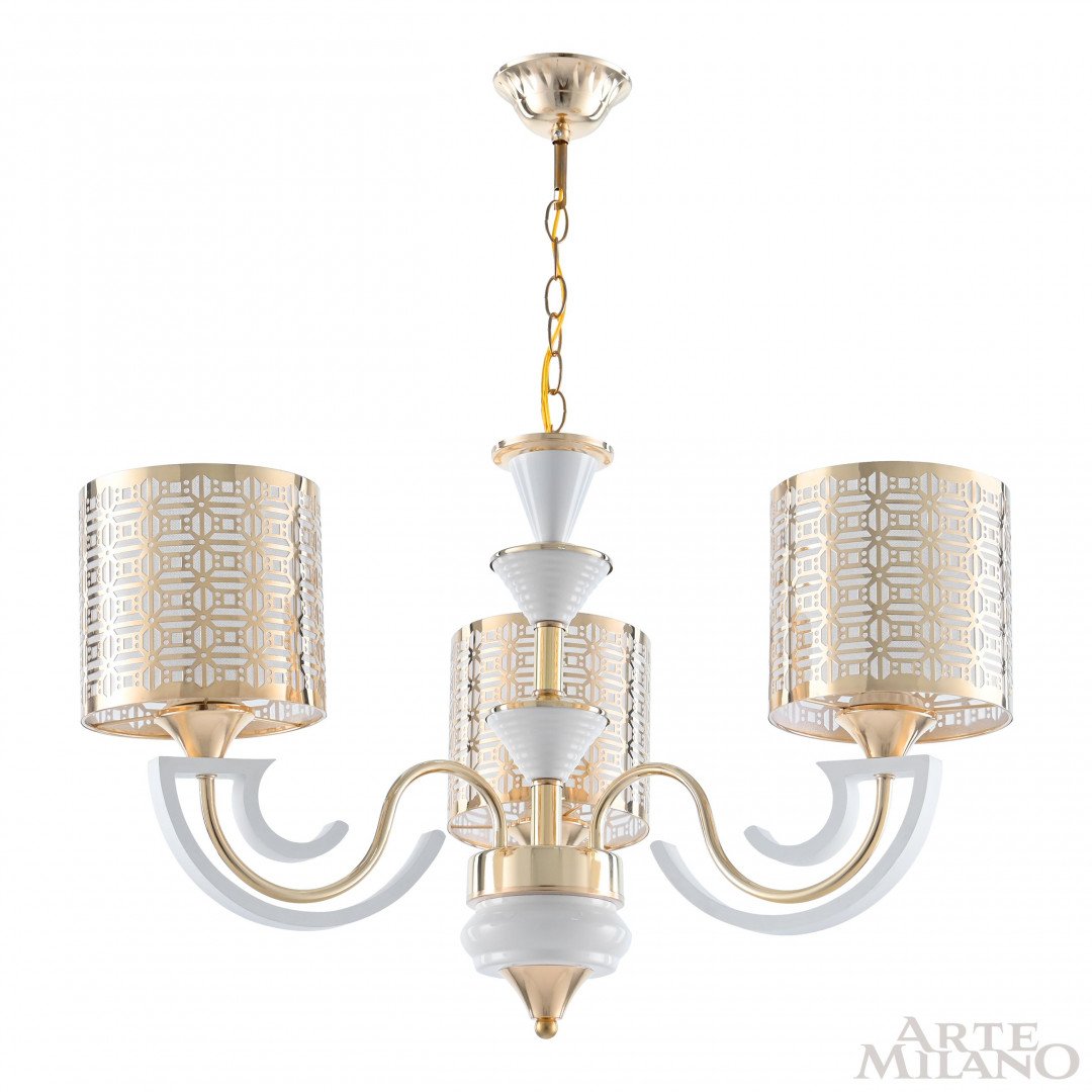308857/3 Wh/Gd Подвесная люстра Arte Milano Florentia-8857 308857/3 Wh/Gd