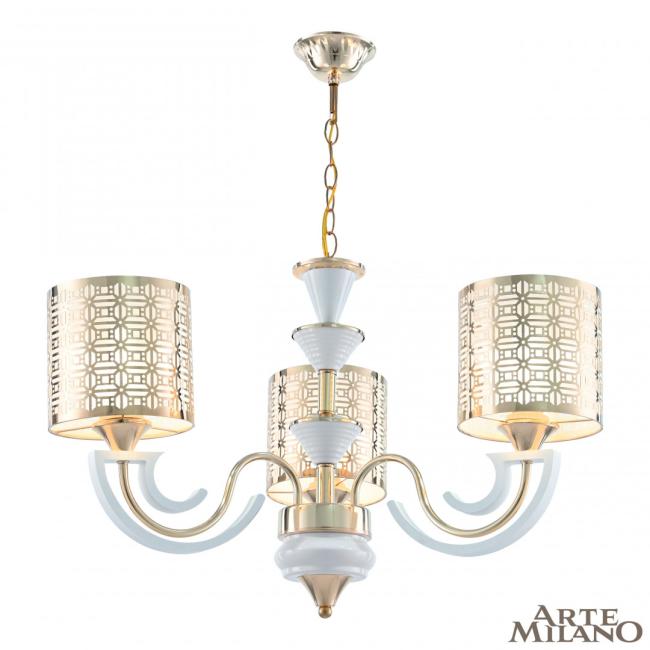 308857/3 Wh/Gd Подвесная люстра Arte Milano Florentia-8857 308857/3 Wh/Gd