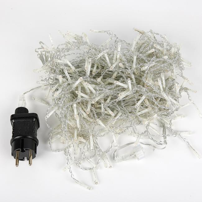 ULD-B10006-248/TTK AMBER-WARMWHITE IP44 Бахрома светодиодная с эффектом мерцания, 10м Uniel ULD-B10006-248/TTK AMBER-WARMWHITE IP44