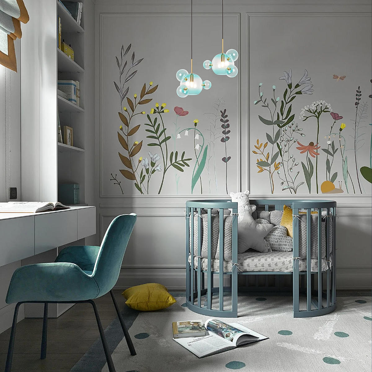 2027-P4 Blue mini Светильник подвесной Loft It Bolle 2027-P4 Blue mini