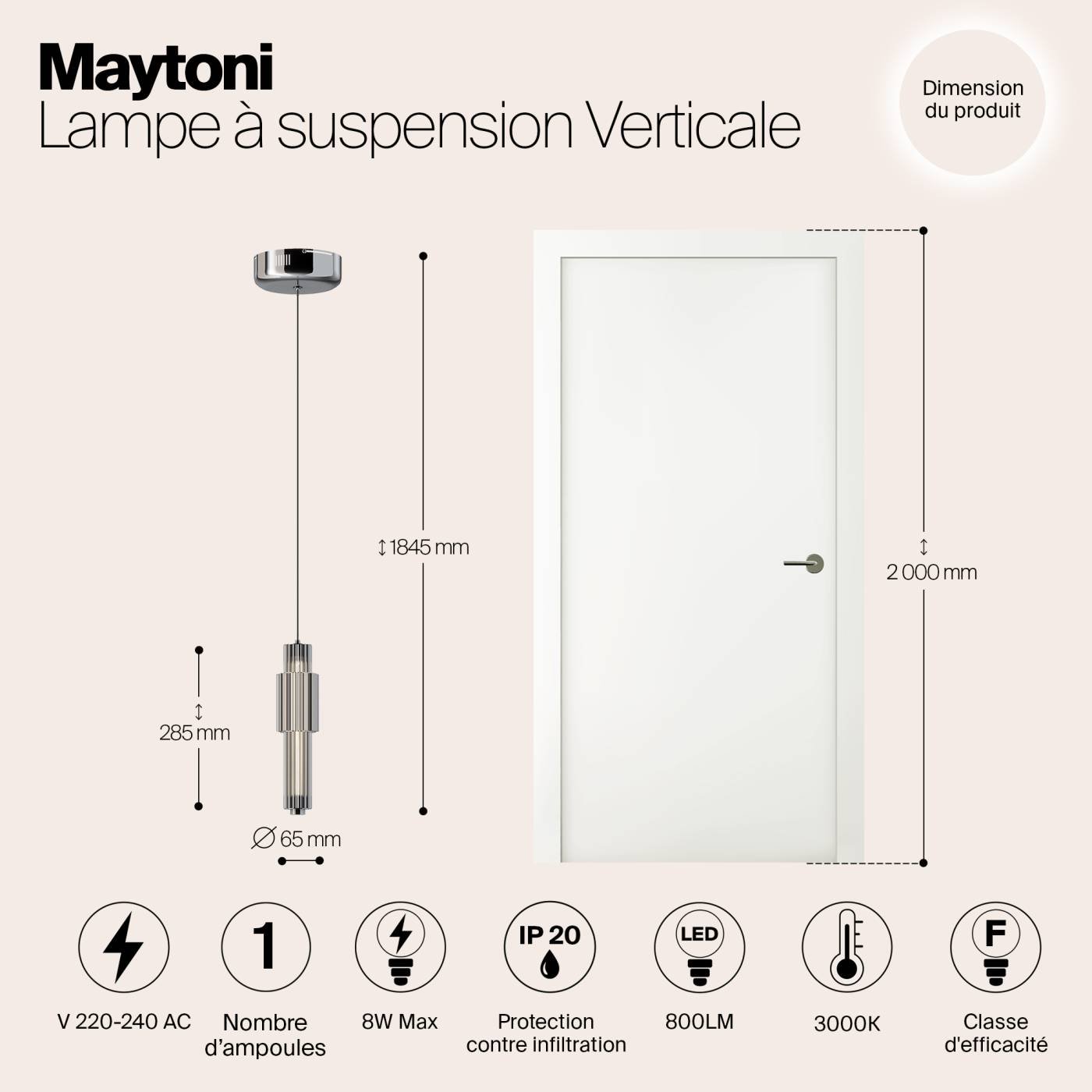 Светильник подвесной Maytoni Verticale MOD308PL-L9CH3K