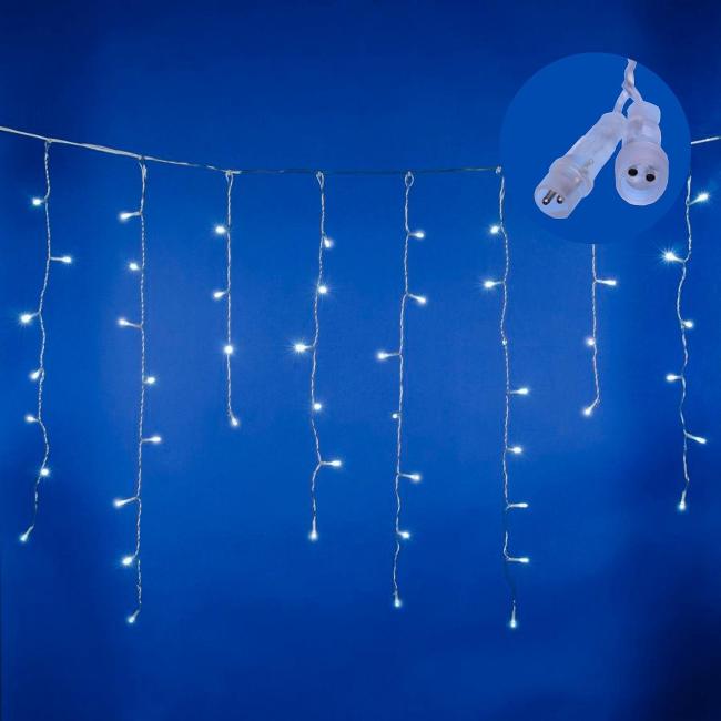 Бахрома светодиодная с эффектом мерцания, 2м Uniel ULD-B2007-100/TTK WHITE IP44