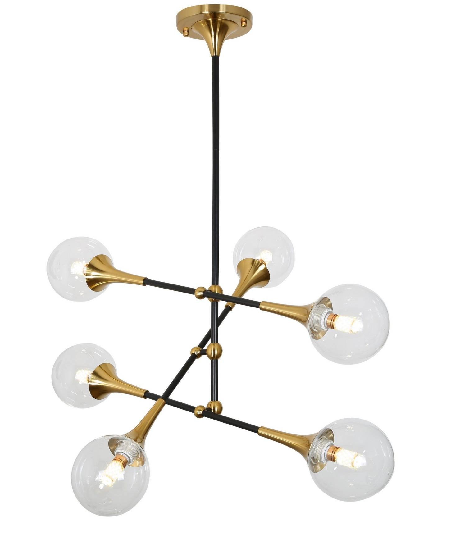 LDP 6027-6 BK+MD Потолочная люстра Lumina Deco Vivaldo LDP 6027-6 BK+MD