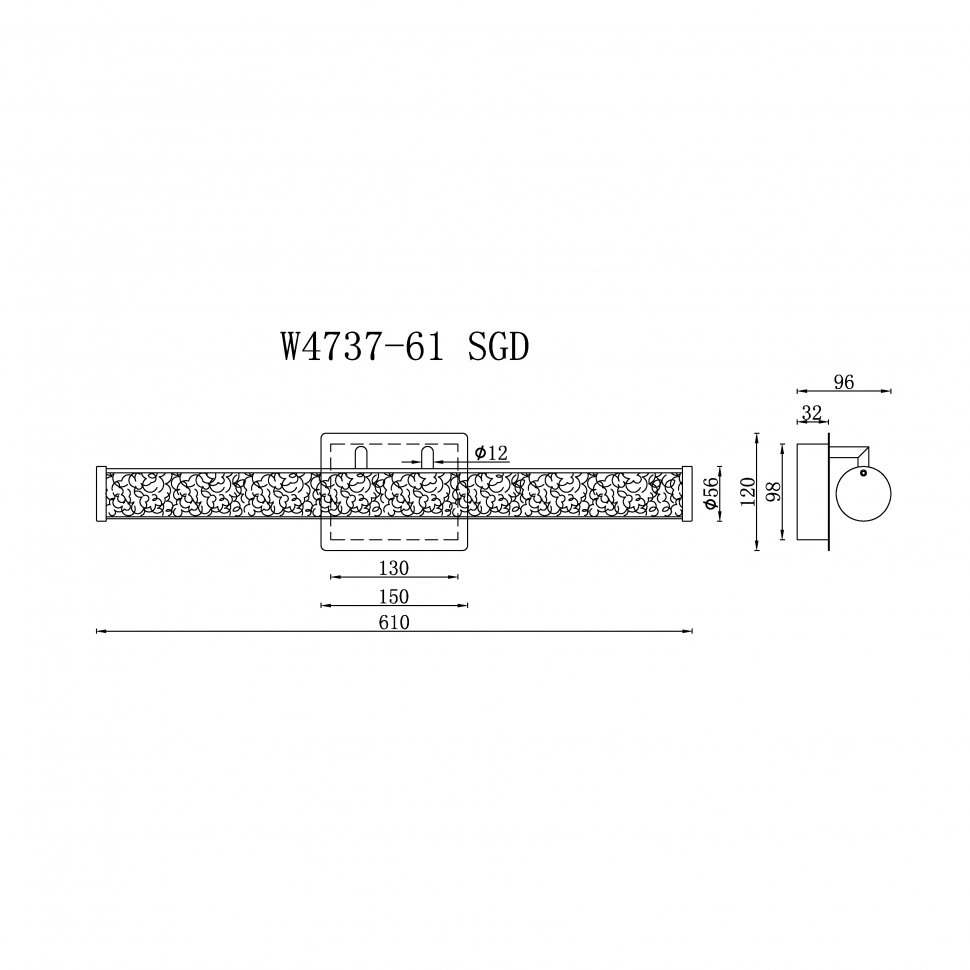Настенный светильник ILedex Look W4737-61 SGD