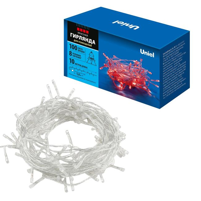 Гирлянда Uniel ULD-S1000-100/DTA RED IP20