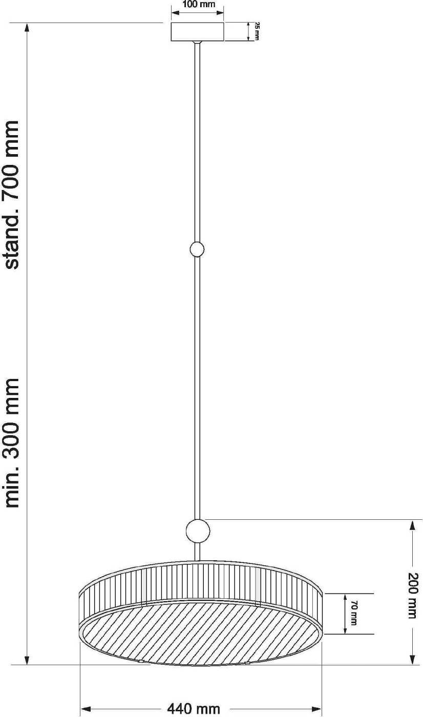 Светильник потолочный Kutek Lavone LAV-ZW-6(P)440-1/R