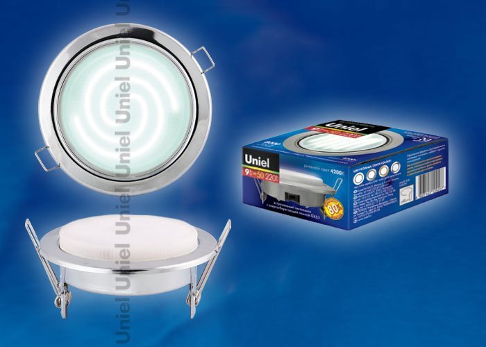 GX53/H4 CHROME Встраиваемый светильник Uniel GX53/H4 CHROME