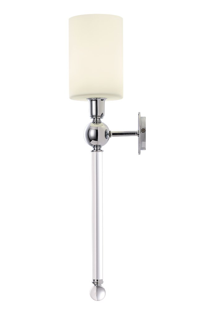 MIRABELLA AP1 CHROME/WHITE Настенное бра Crystal Lux Mirabella MIRABELLA AP1 CHROME/WHITE