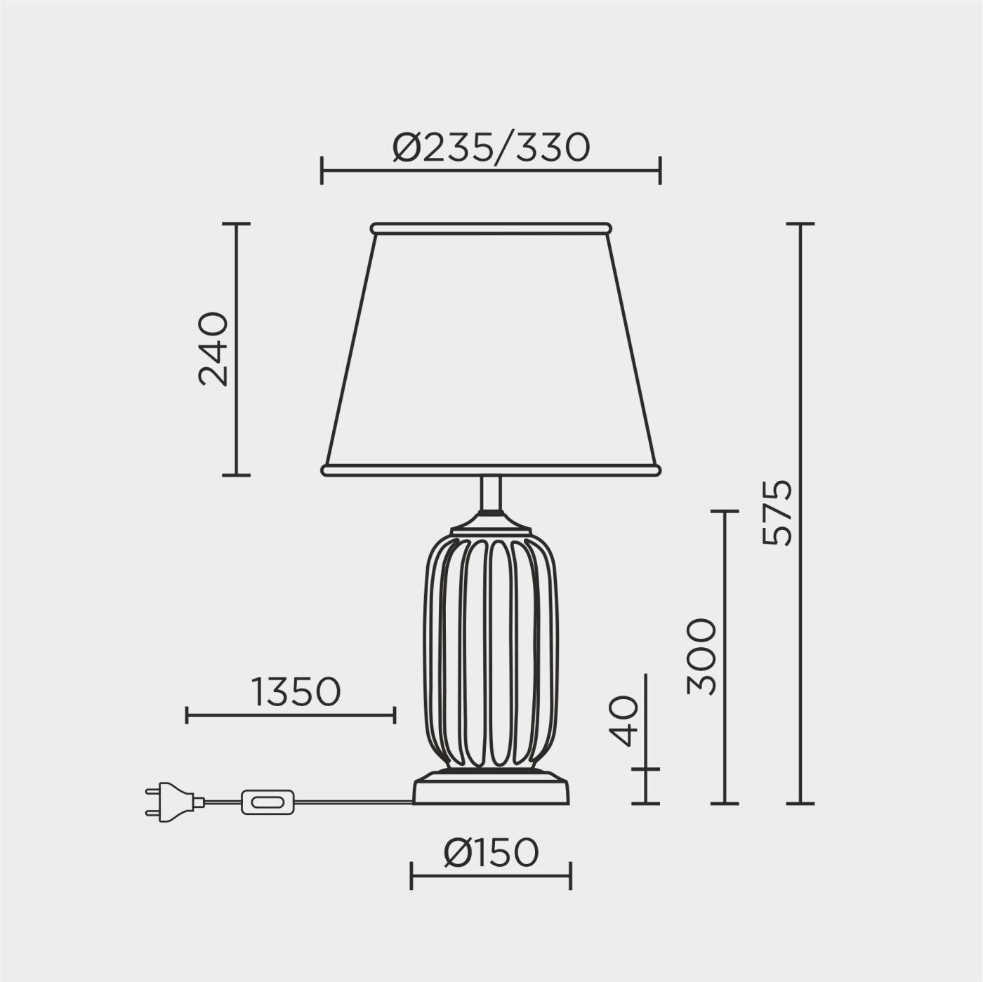 Настольная лампа ML Modelux ML.6123.01TL BL